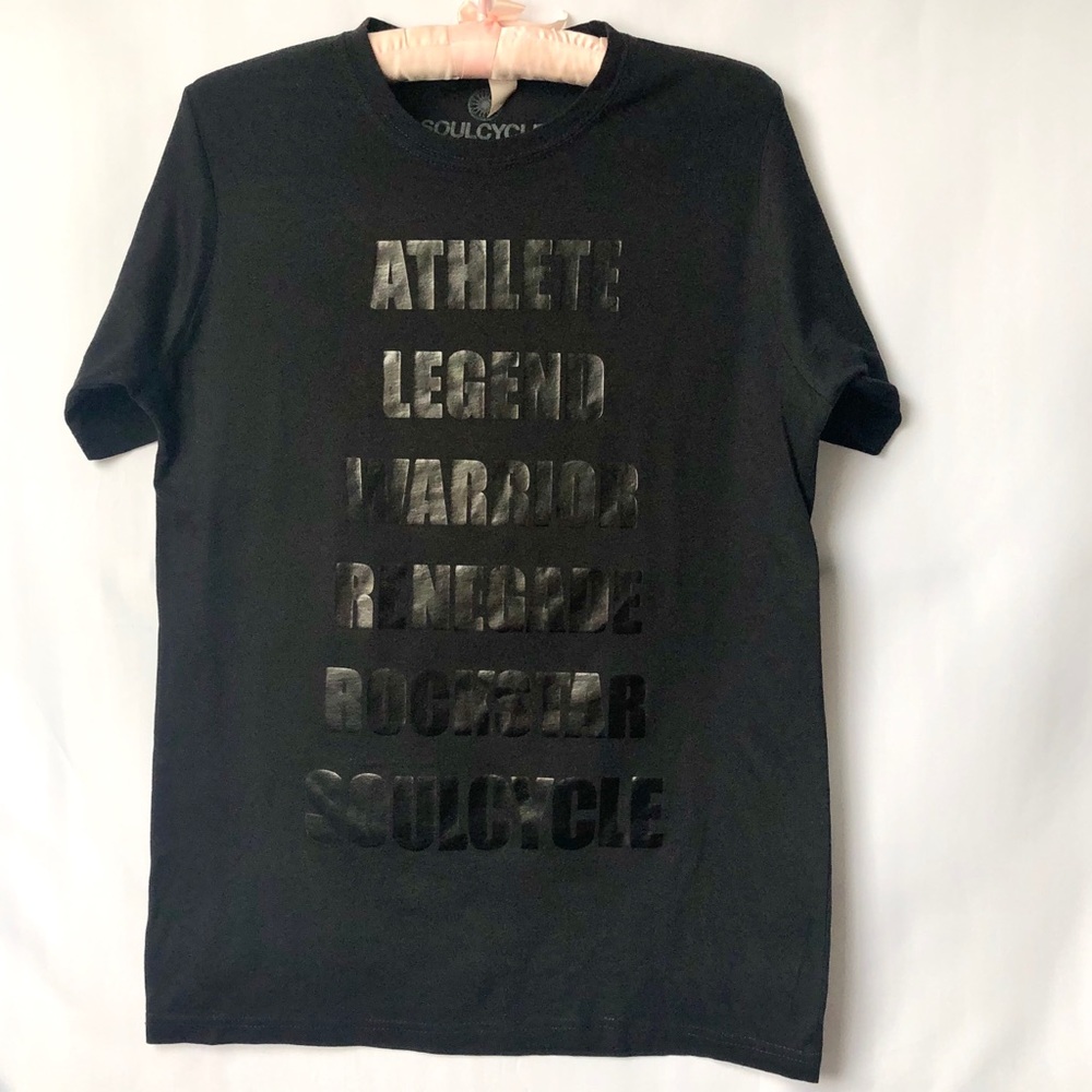 SoulCycle Athlete Mantra Logo black t-shirt
